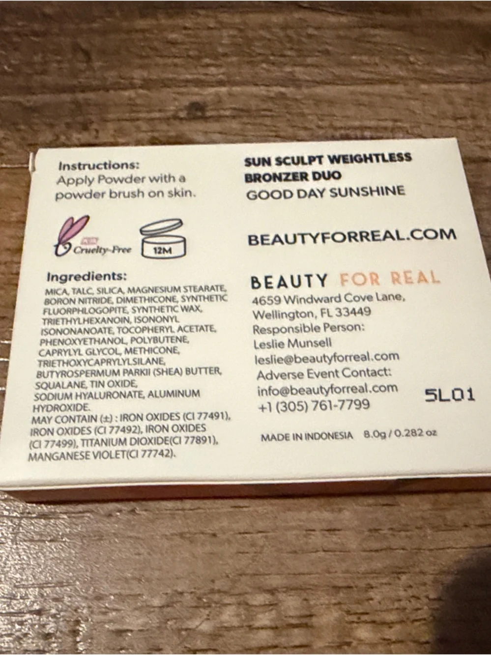 Beauty For Real Sun Sculpt Weightless Bronzer Duo - White with Coral Accents